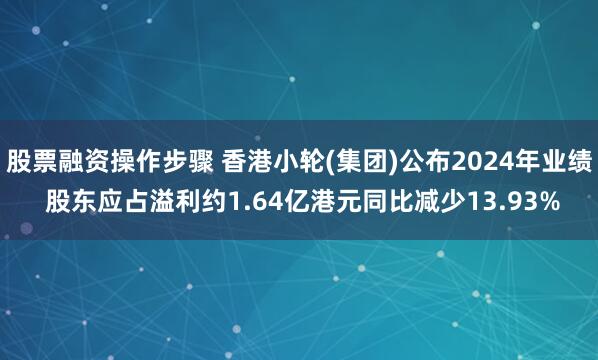 股票融资操作步骤 香港小轮(集团)公布2024年业绩 股东应占溢利约1.64亿港元同比减少13.93%
