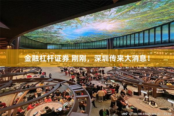 金融杠杆证券 刚刚，深圳传来大消息！