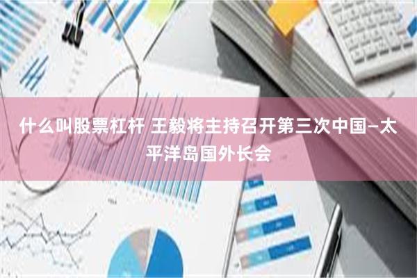 什么叫股票杠杆 王毅将主持召开第三次中国—太平洋岛国外长会